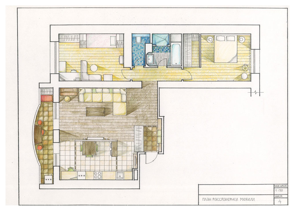 Обложка проекта: Проект квартиры г. Новосибирск ул. Овражная 2008г.