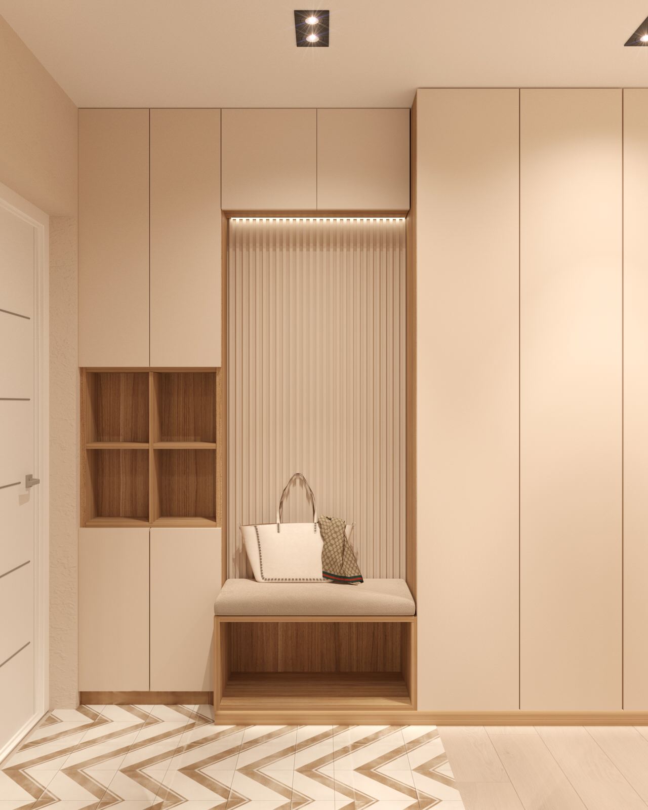 Проект коридора и гостиной