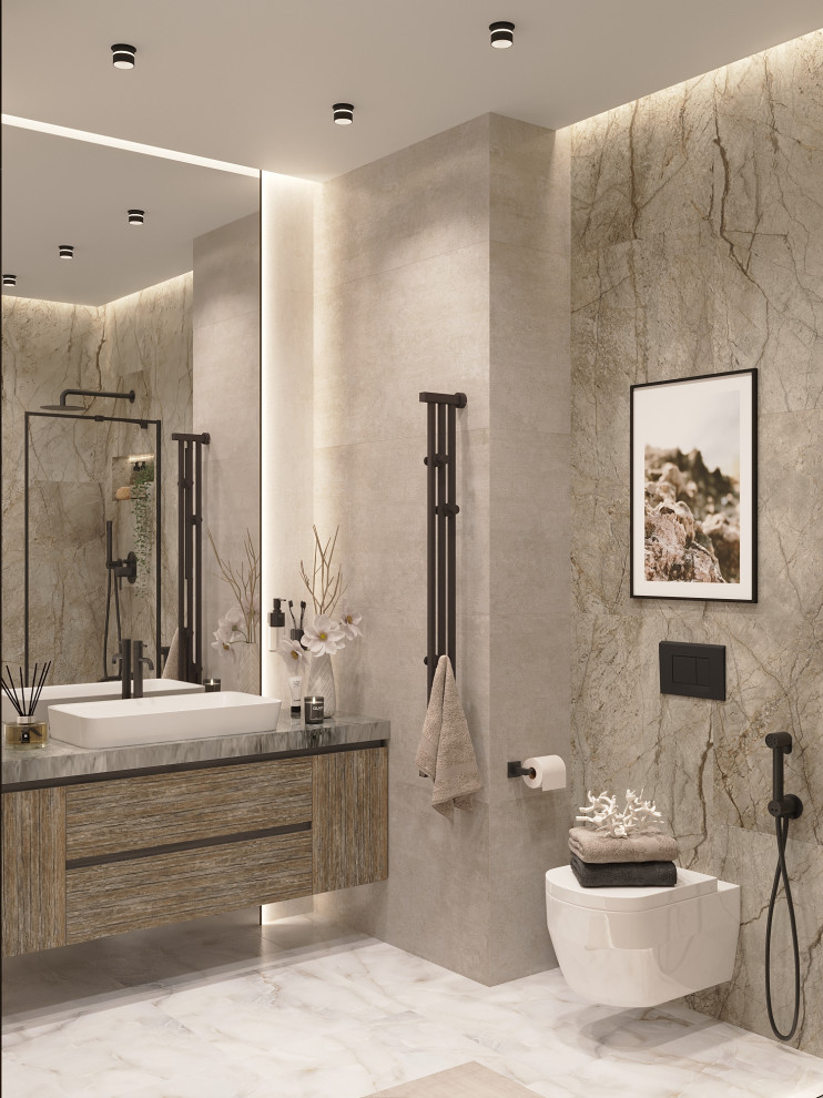 Санузел в 3-к. квартире ЖК "HeadLiner"