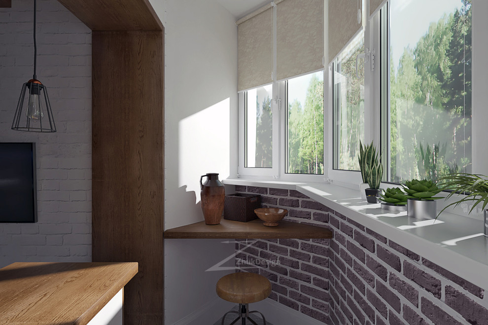 Дизайн однокомнатной квартиры в скандинавском стиле и loft