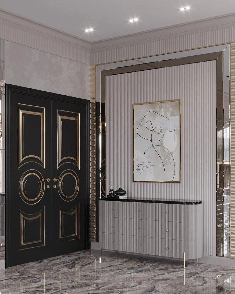 Двери массив ольхи комбинированный