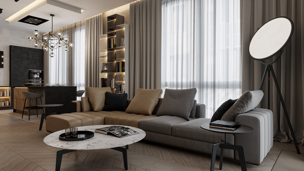 Роскошь в трехкомнатной квартире в ЖК  "Смольный Парк"