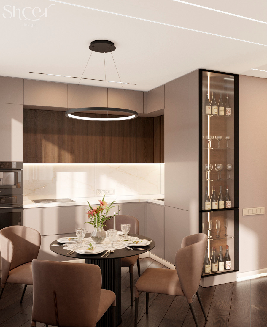 Мягкий свет на серой набережной