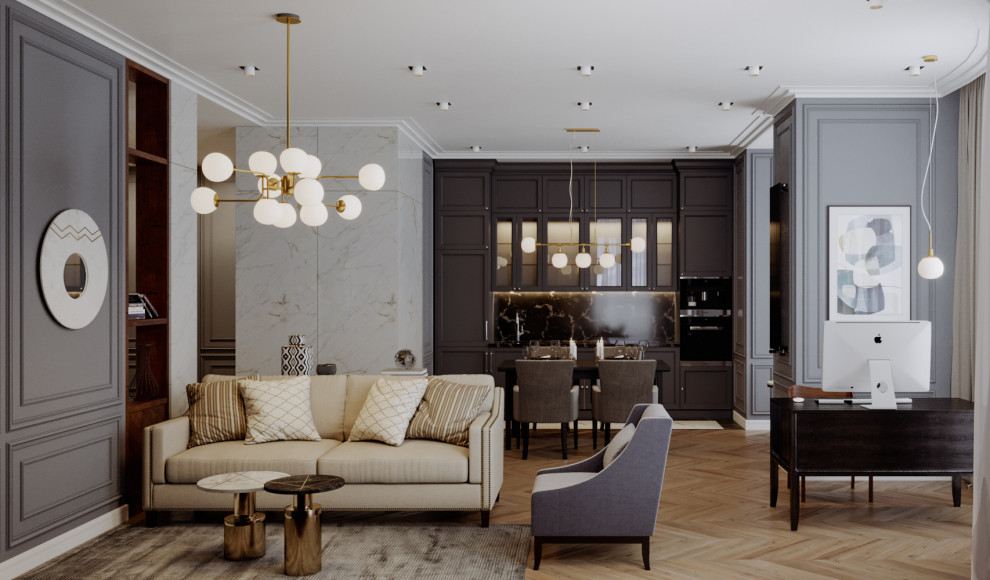 Дизайн интерьера Двухкомнатной квартиры. ЖК "5 Звезд" Санкт-Петербург