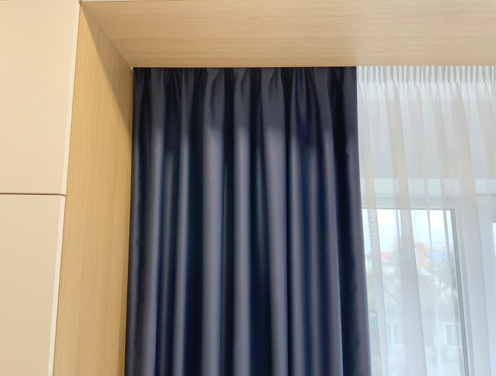Шторы в спальную комнату частного дома - дизайн, пошив. монтаж.