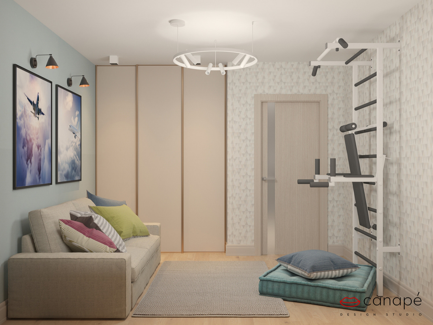 Нюансы синего и горчица