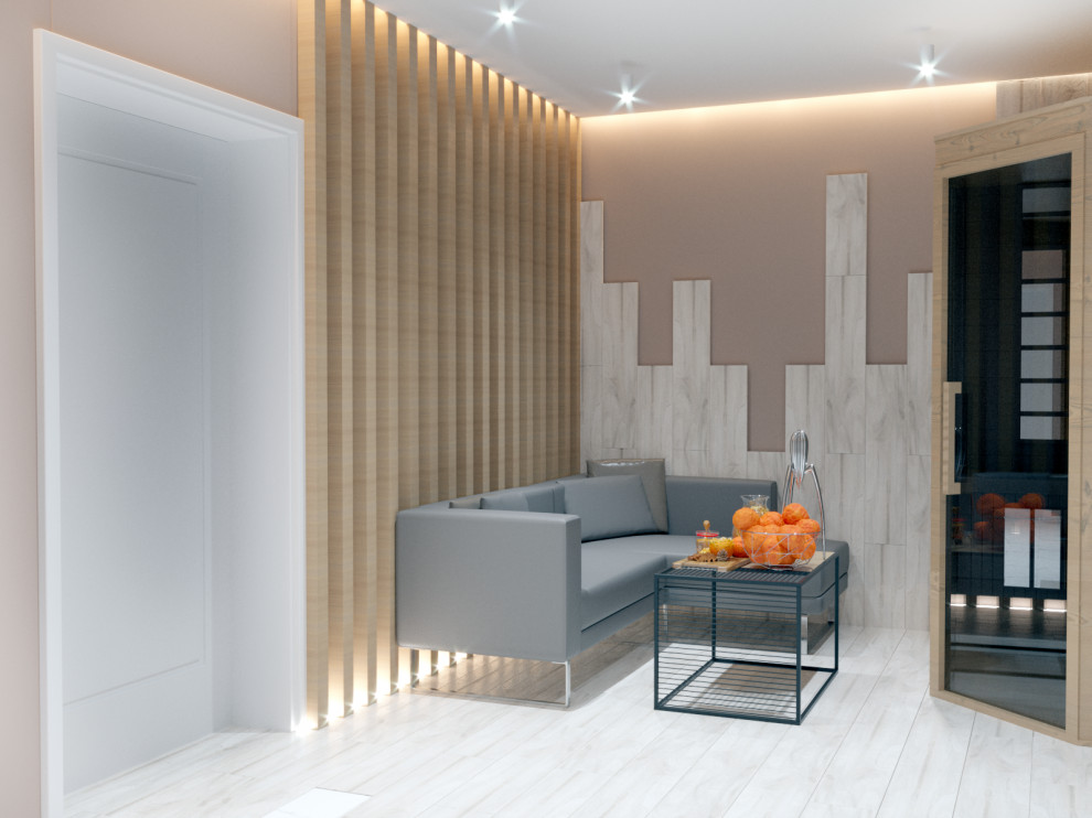 Обложка проекта: Сауна на цокольном этаже