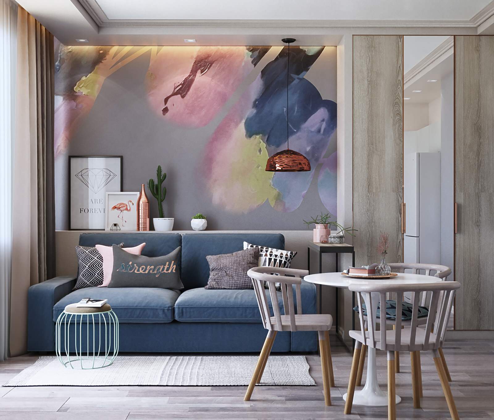 Гостиная совмещенная с кухней - коллекция Brush