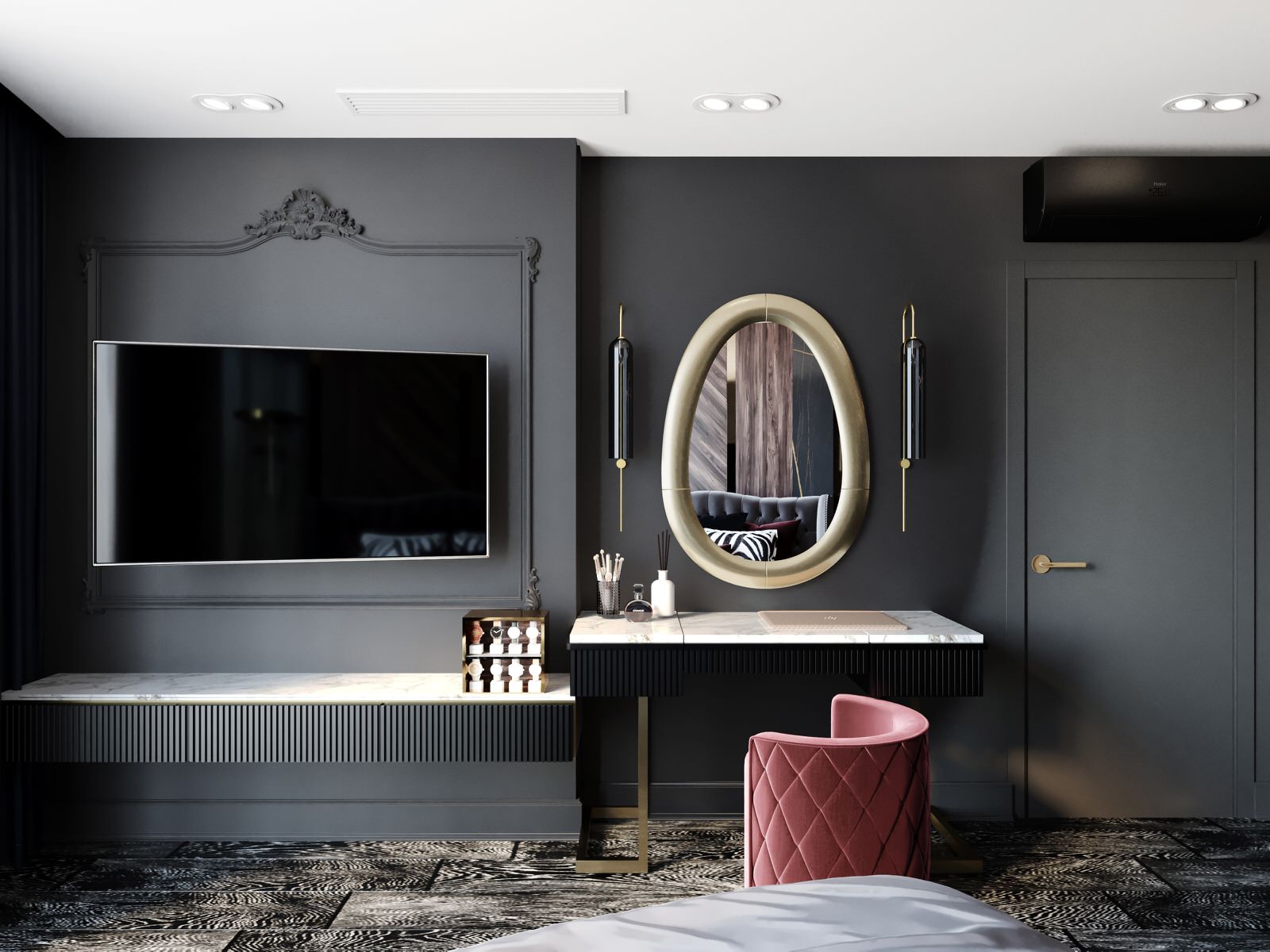 Спальня с гардеробной