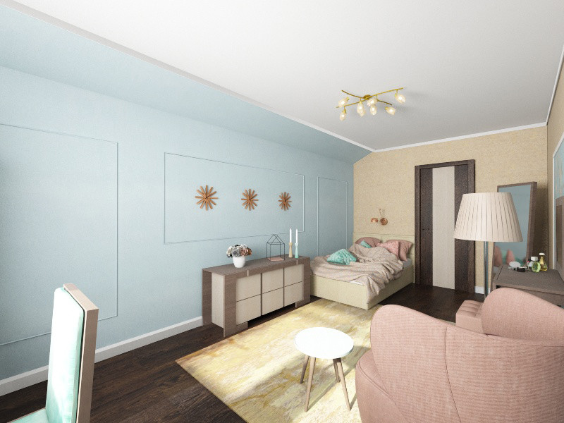 Дизайн проект  2 детской для девочки подростка (п.Жилино)