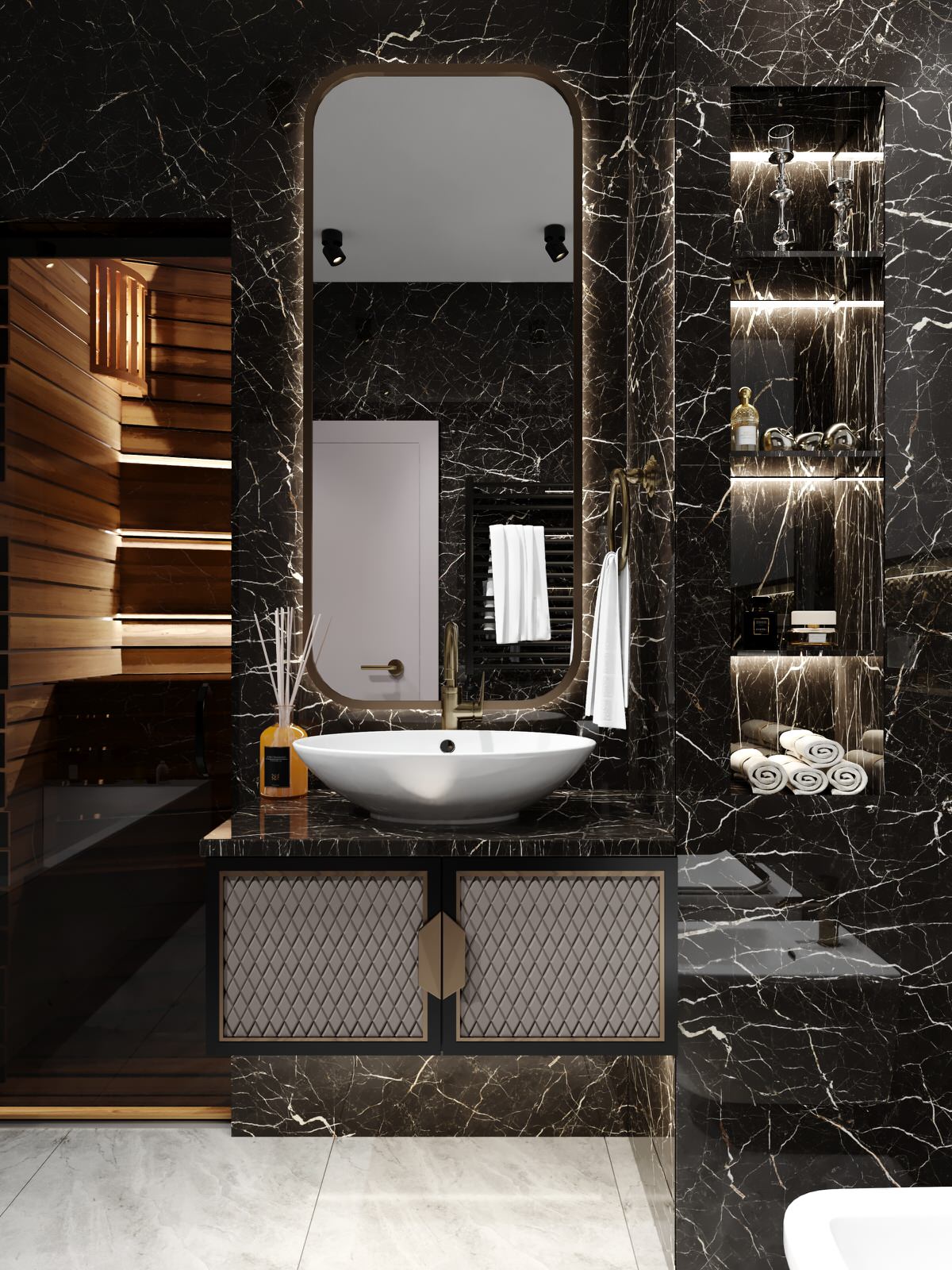 Ванная комната с сауной