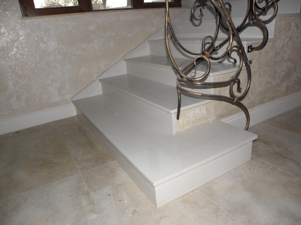 Лестница из композита кварца Tecnistone Brilliant White