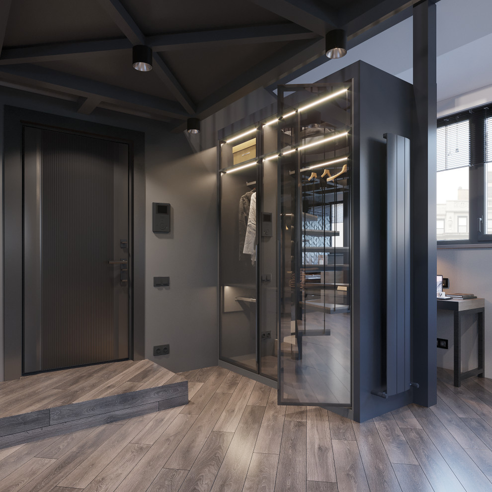 Интересная квартира в глубоких темных оттенках