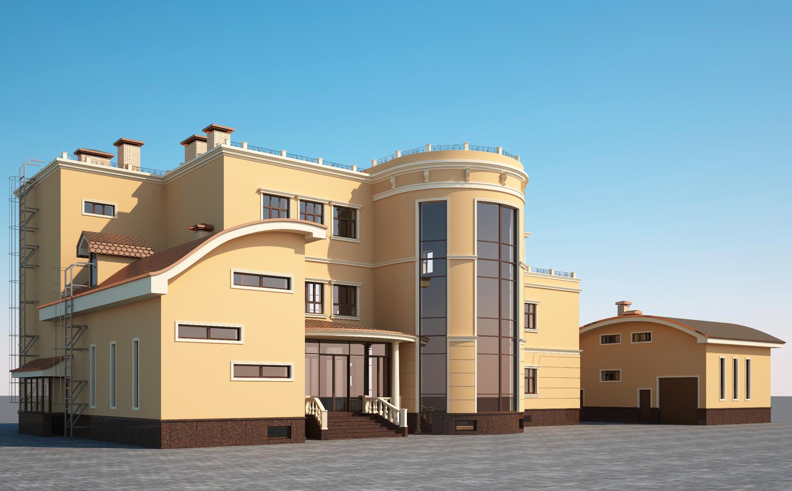 Архитектурный проект коттеджа 1000 кв.м