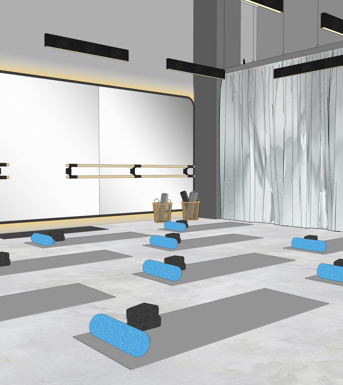 Концепт для студии растяжки Pulse. Омск. 2023