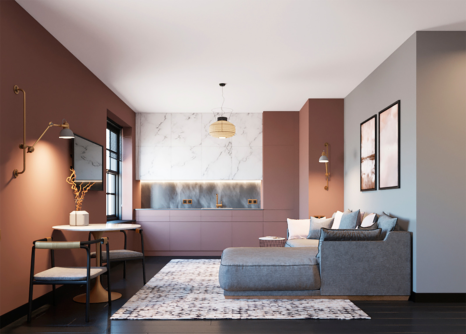 Квартира-студия для молодой девушки