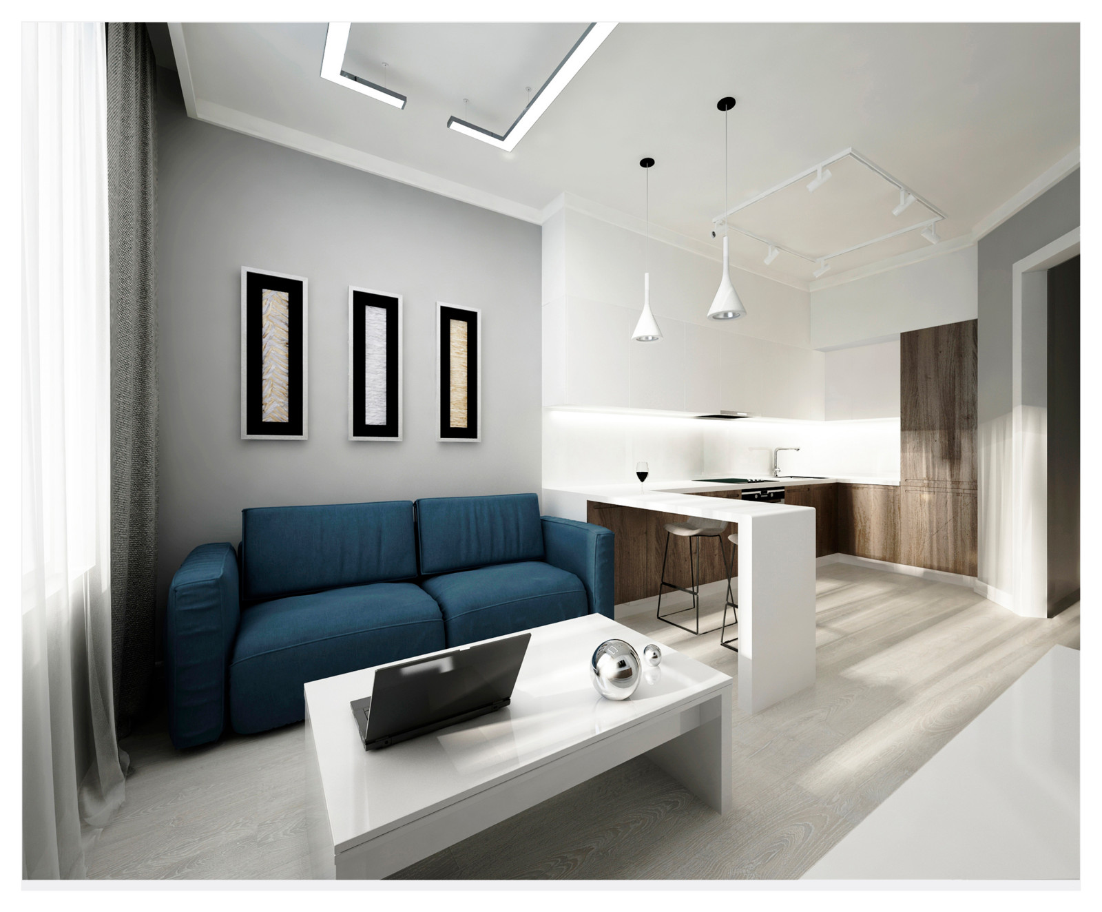 Обложка проекта: Дизайн квартиры-студии в ЖК"Union Park"