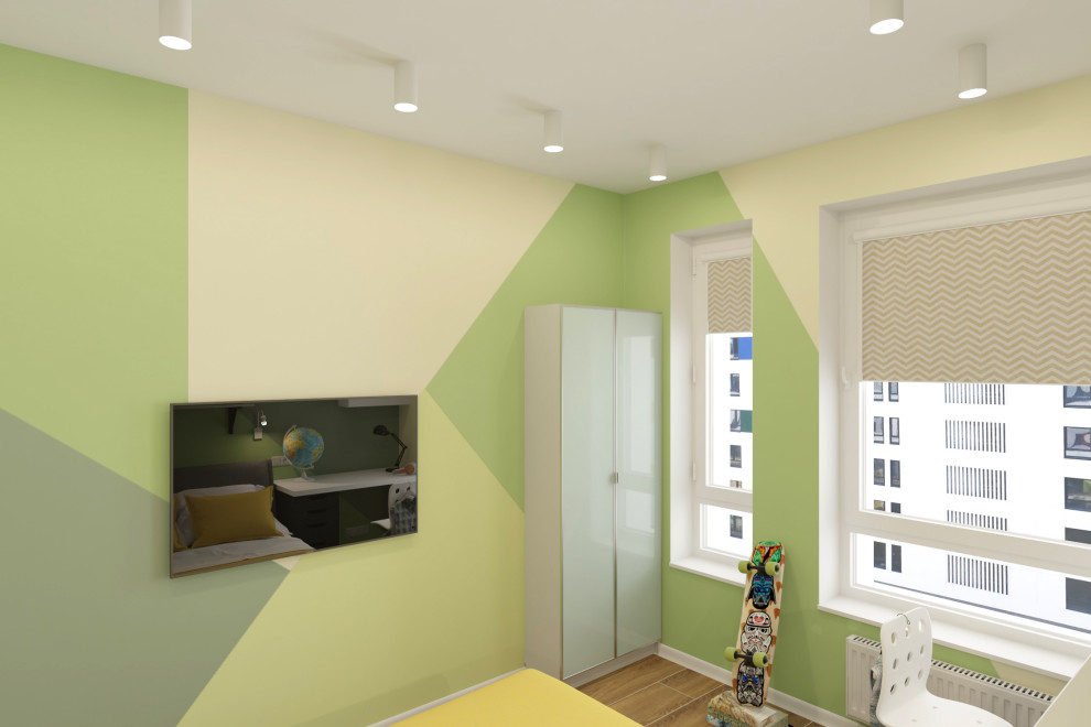 Двухкомнатная квартира в скандинавском стиле 61м2 в ЖК "Гринпарк"