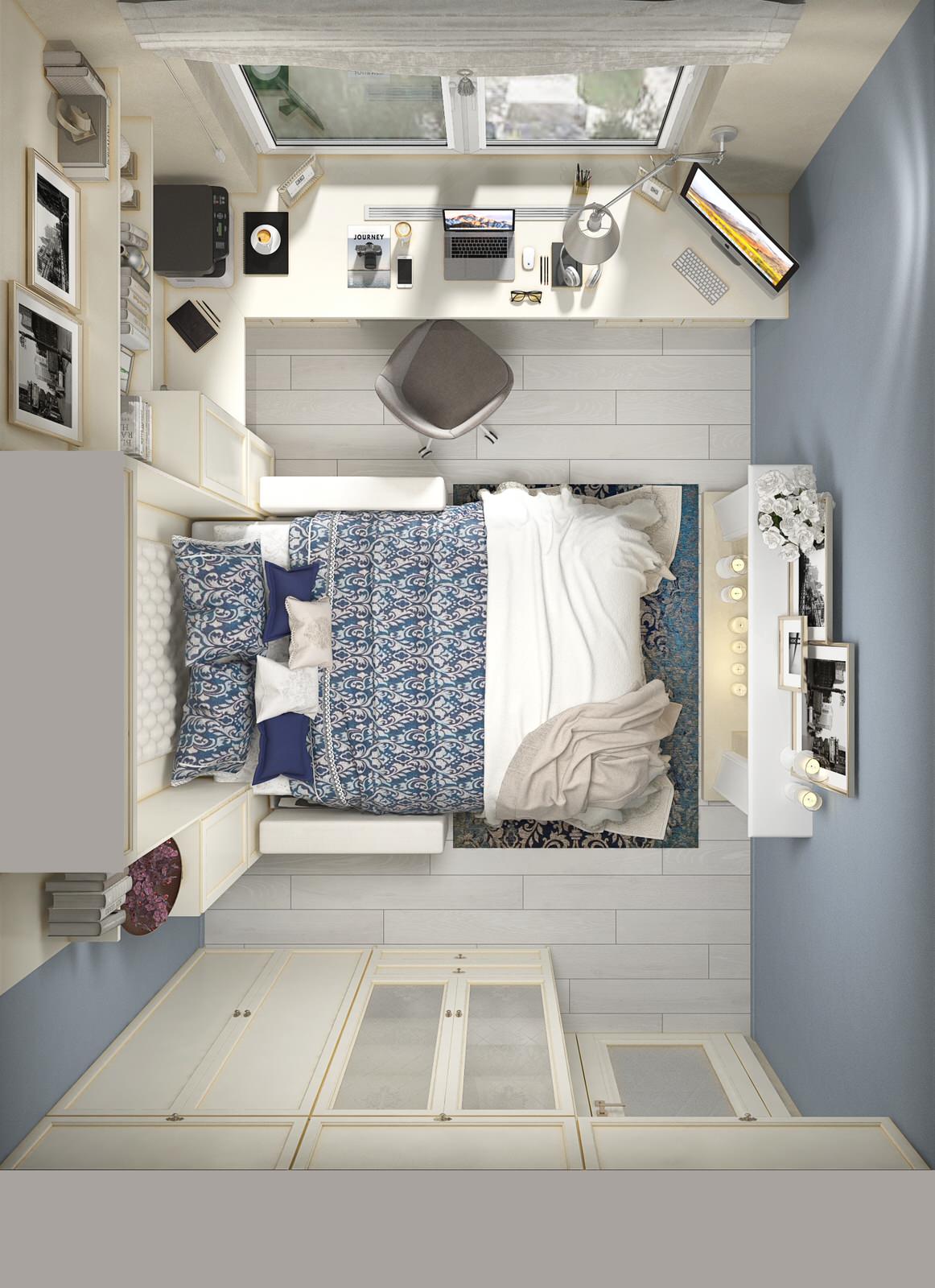 Кабинет для папы - спальня для для дочери