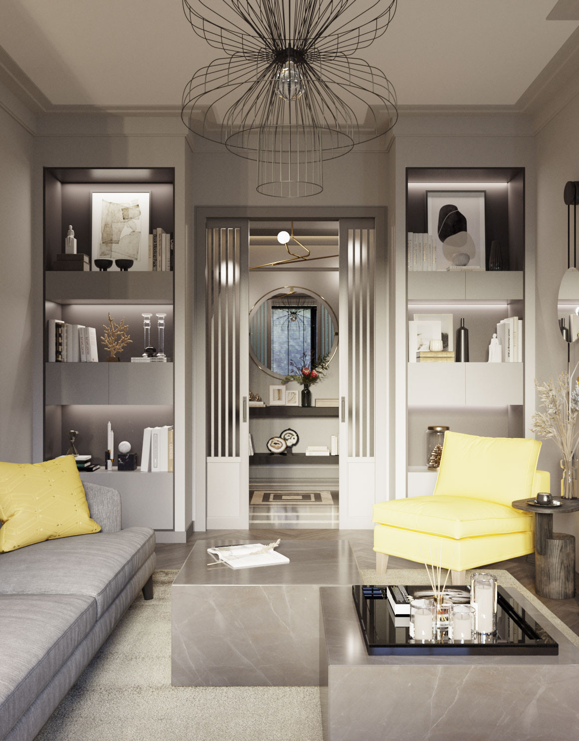 Современный интерьер с элементами скандинавского дизайна