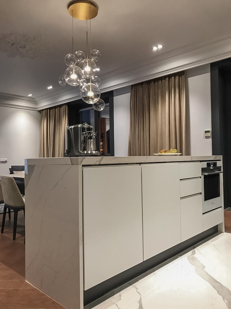 текстильное оформление ультрасовременного интерьера