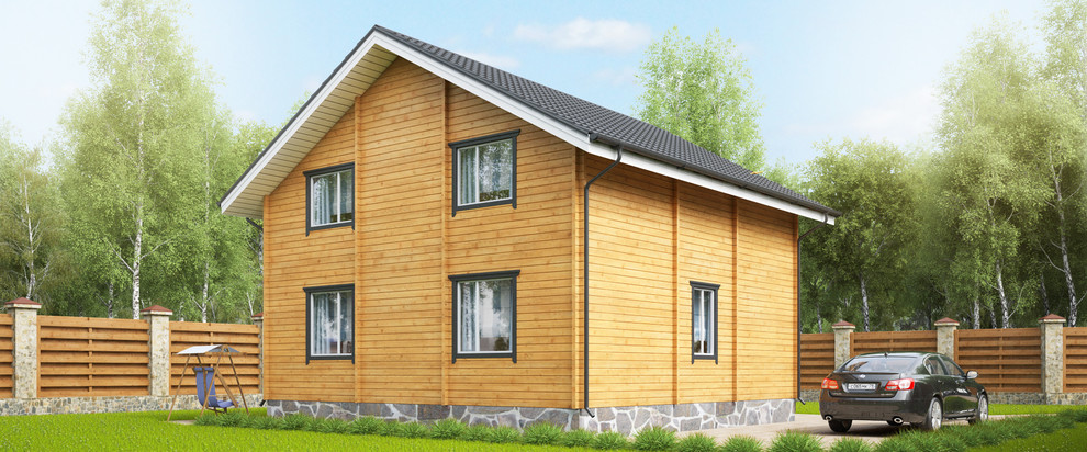 Дом из клеёного бруса сезонного проживания "Комфорт 1"