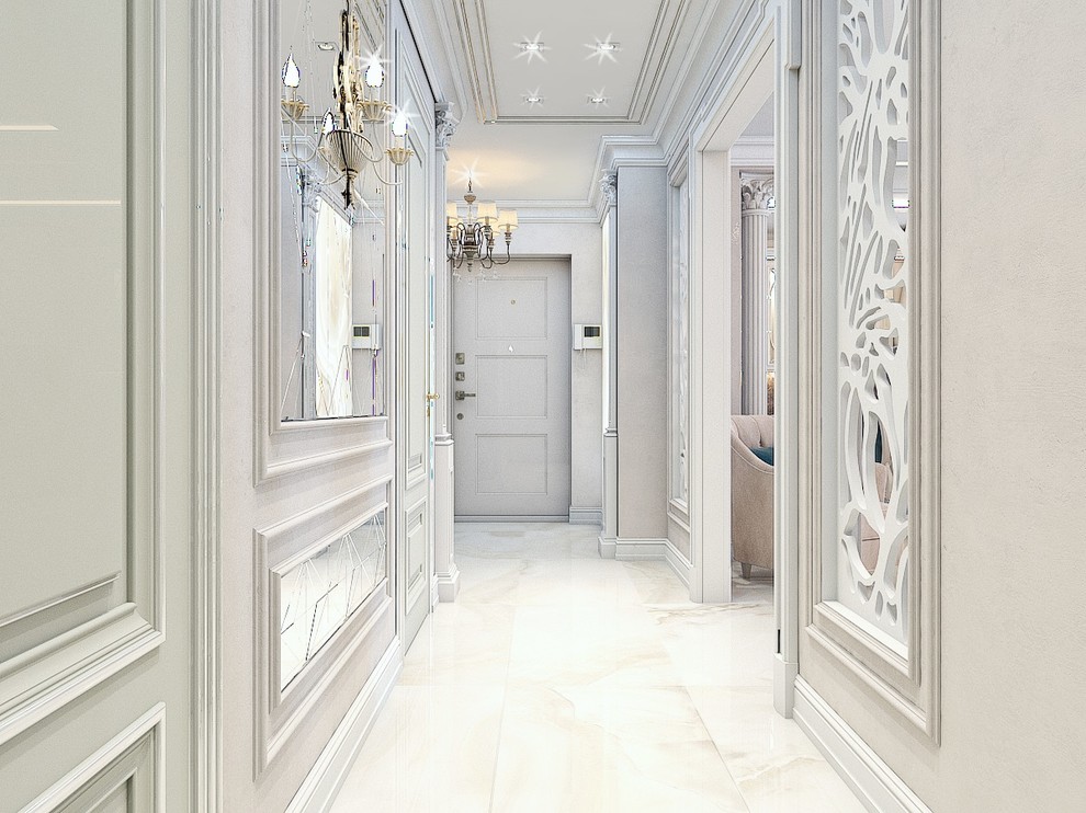 Кухня-гостиная-холл в 3-комнатной квартире. г.Ростов-на-Дону