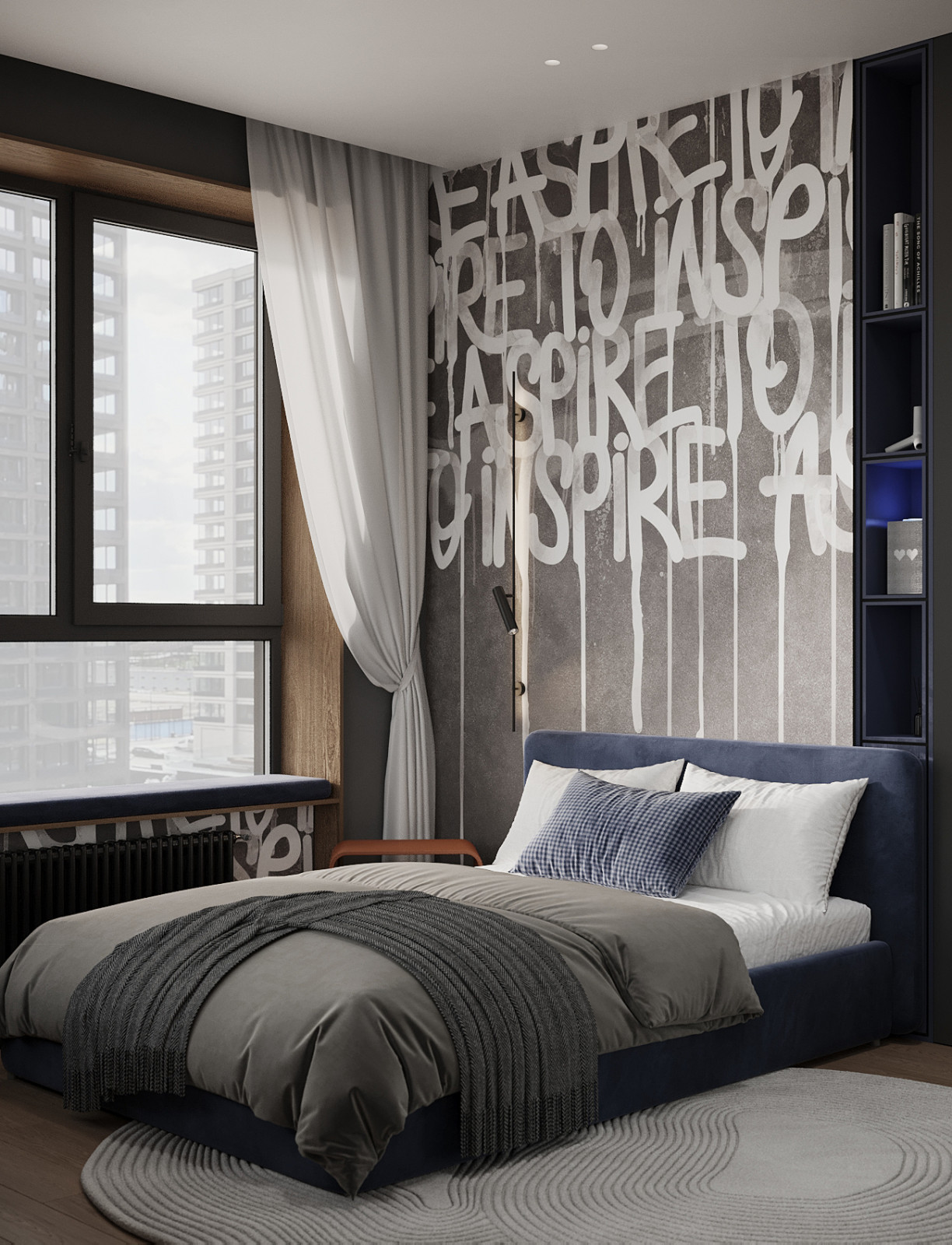 Брутальный интерьер квартиры 85 кв.м. в Москве. Проект