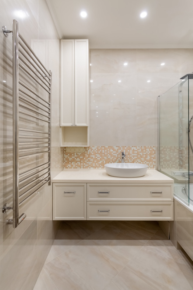 Тумба и шкафчик с фасадами в МДФ эмали