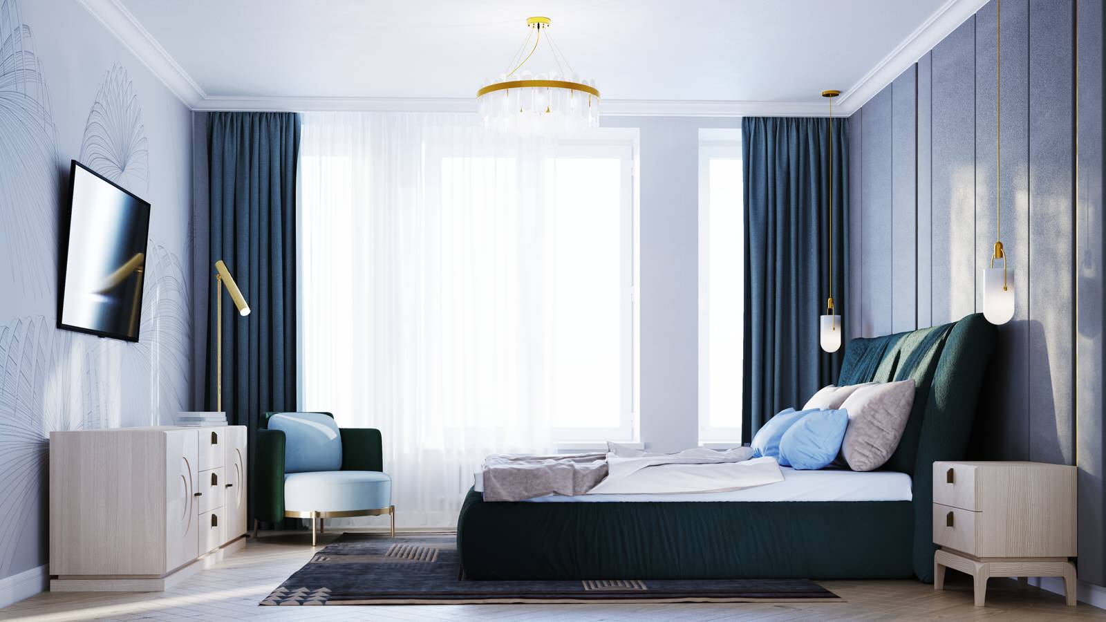 Дизайн проект интерьера коттеджа 140 кв.м.