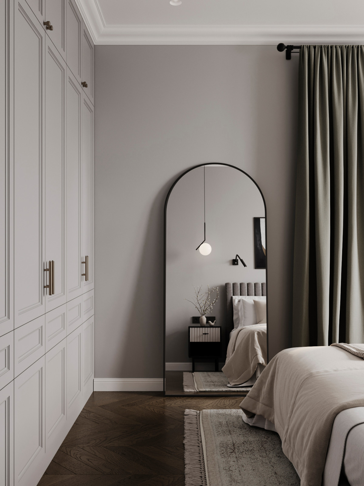 Современный mid-century в ЖК Западный Порт