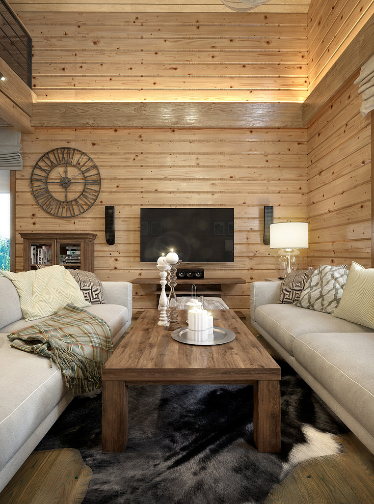 Интерьер дома из бруса