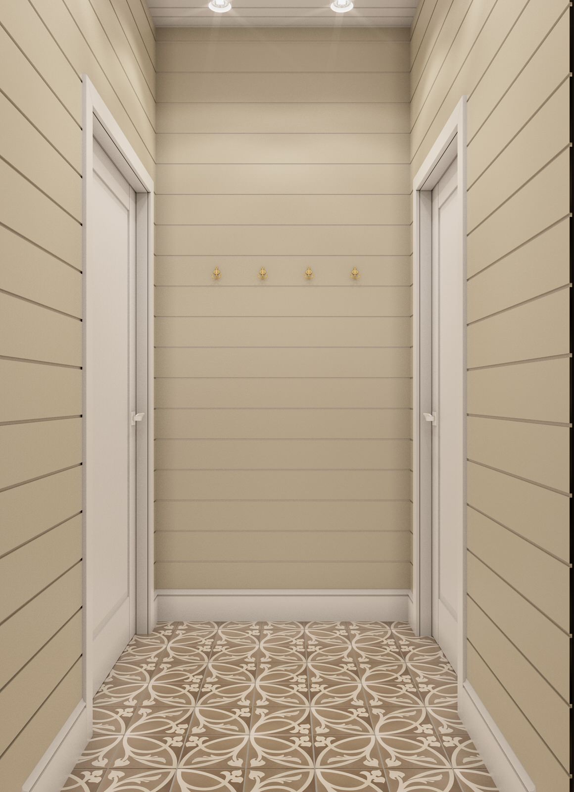 Дом в пудровых тонах