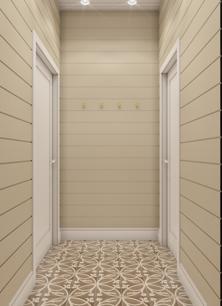 Дом в пудровых тонах