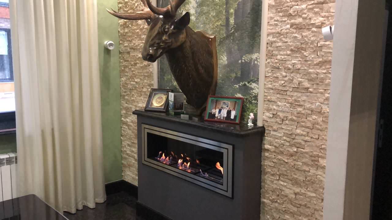 Обложка проекта: Встроенный биокамин Window III black