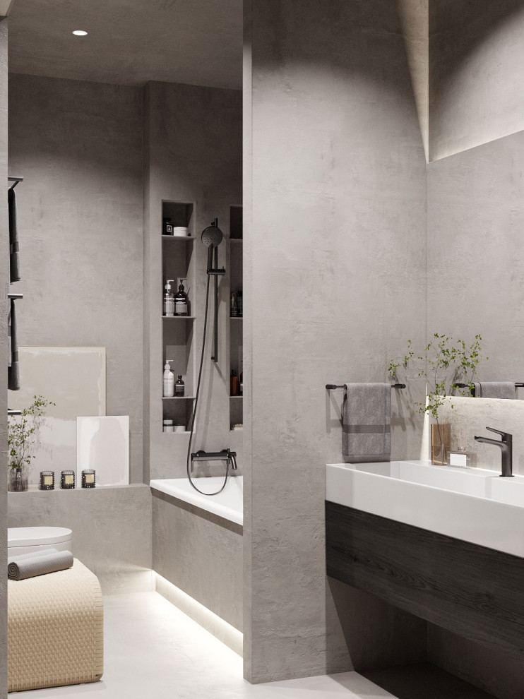 Лаконичный интерьер в элегантных оттенках серого и бежевого