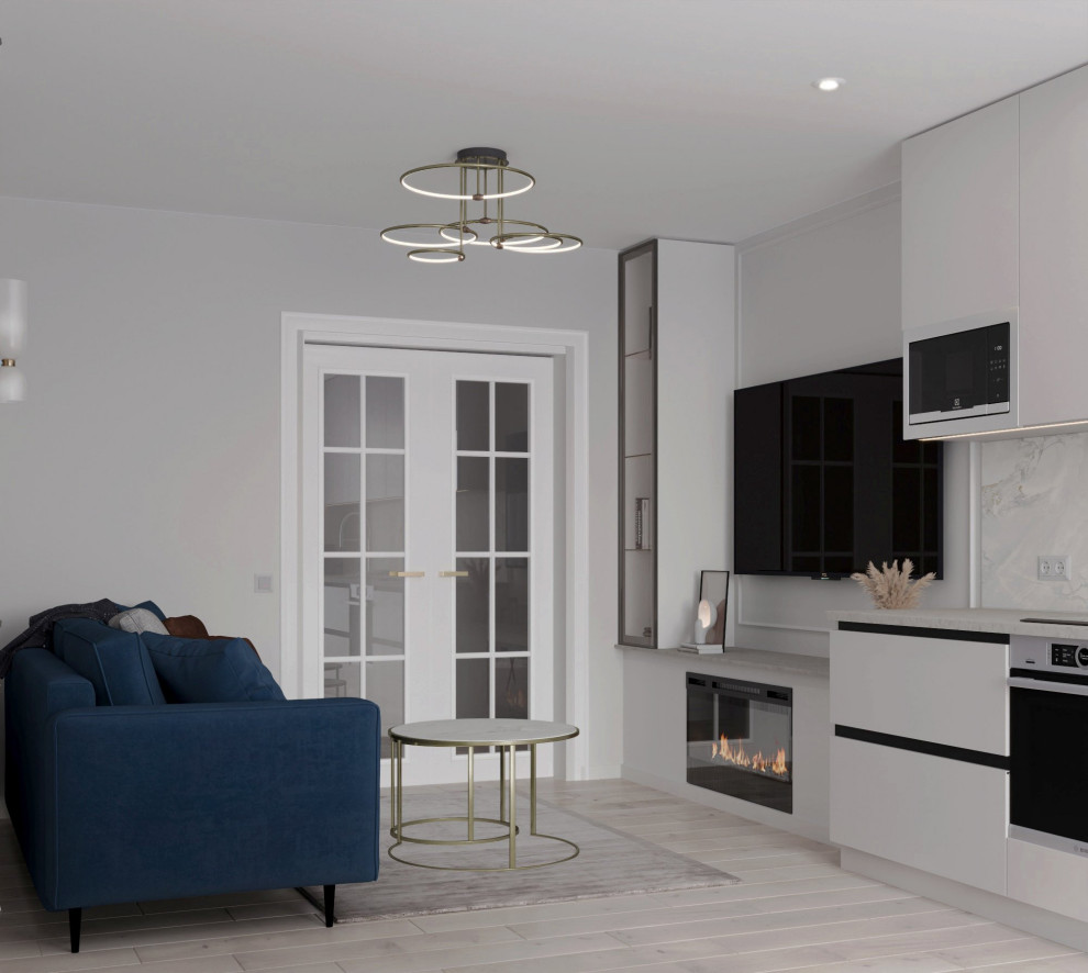 Дизайн кухни-гостиной