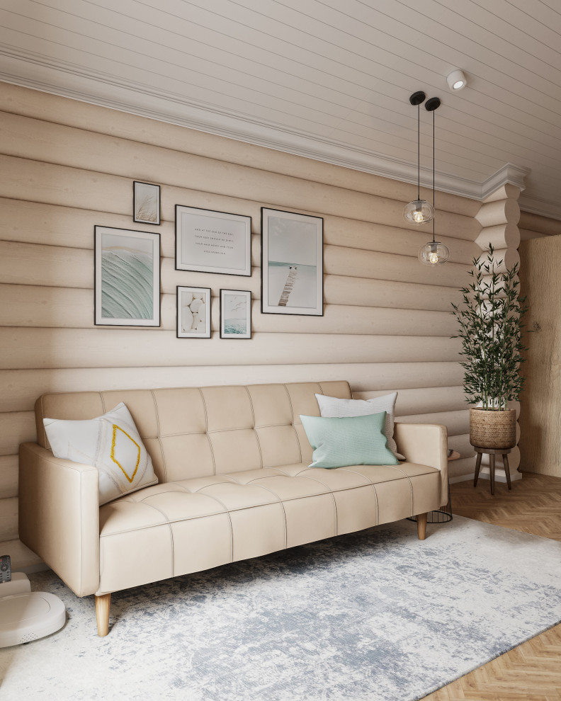 Авторский дом из бревна 135 м² для семьи с двумя детьми в КП Золотые Сосны