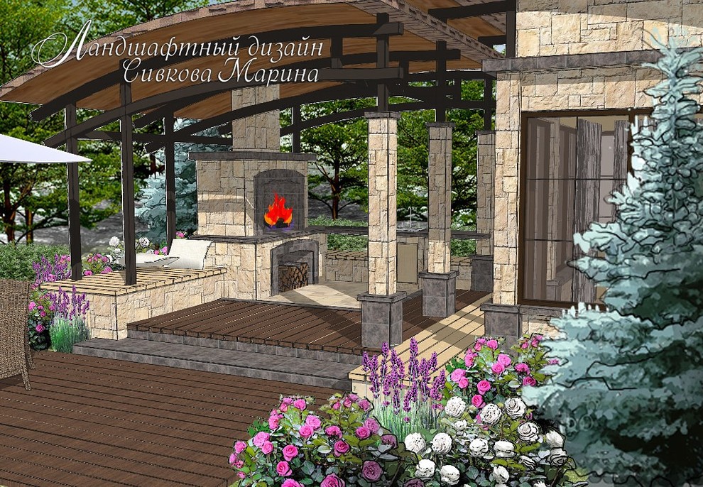 Эскизные проекты беседок, зон барбекю