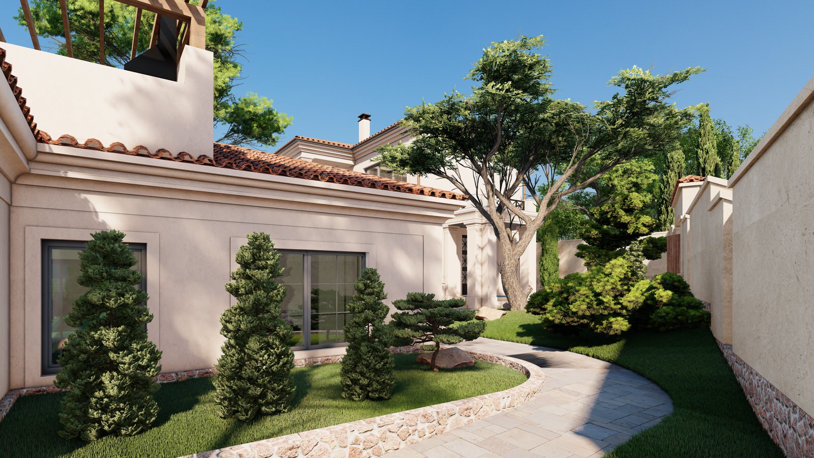 Villa Magos. Проект дома в средиземноморском стиле в районе Алушты