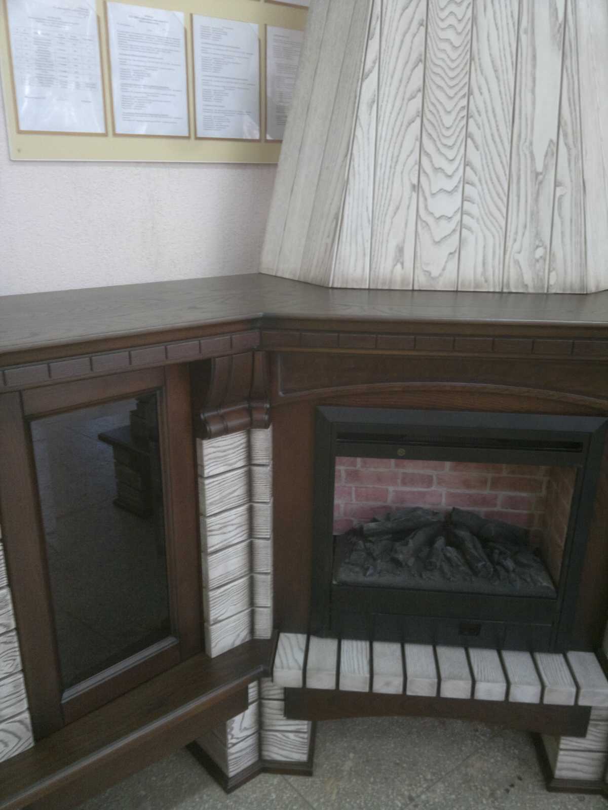 corner fireplace