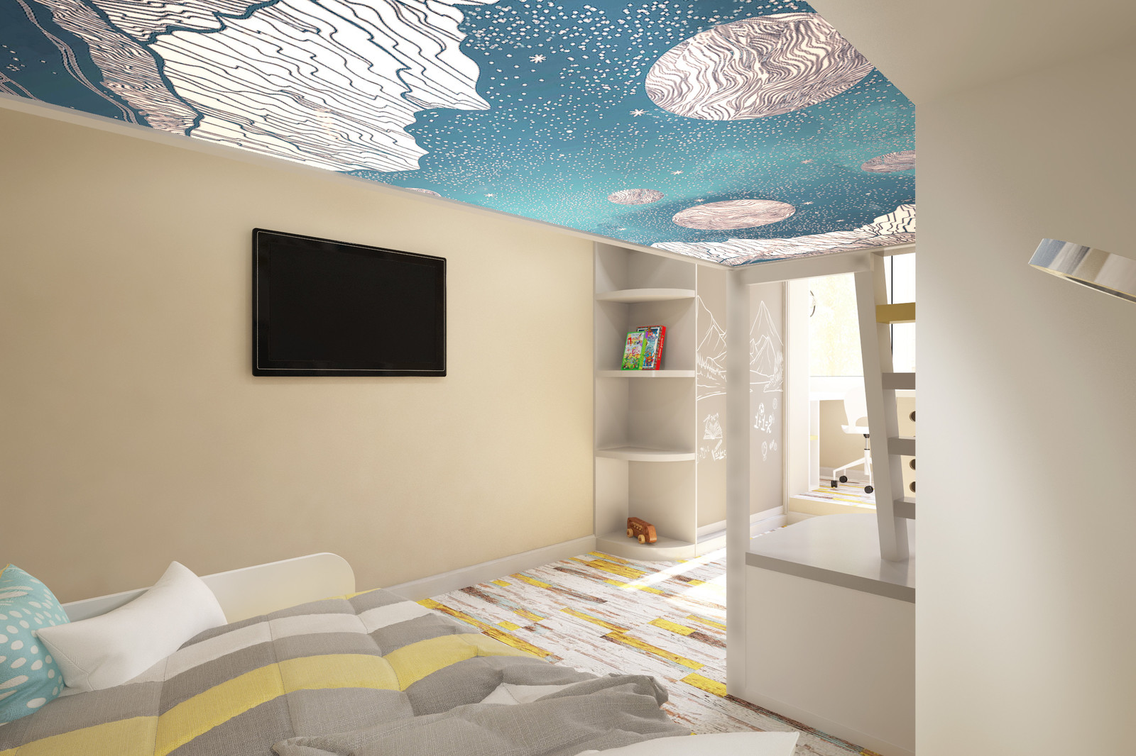 Детская с именным панно