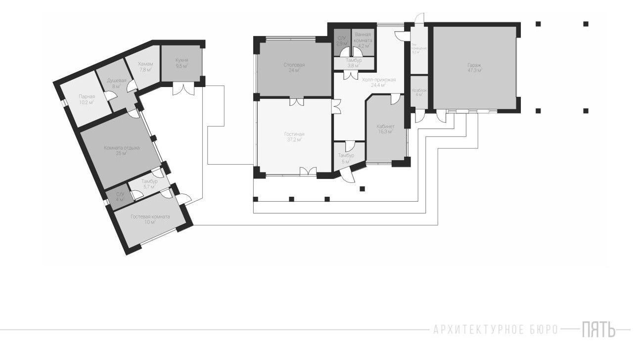 Проект современного жилого дома в г. Лаишево