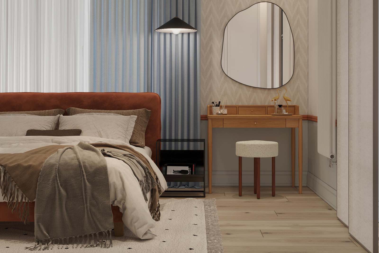 Дизайн интерьера квартиры в скандинавском стиле в ЖК "Московские ворота II"