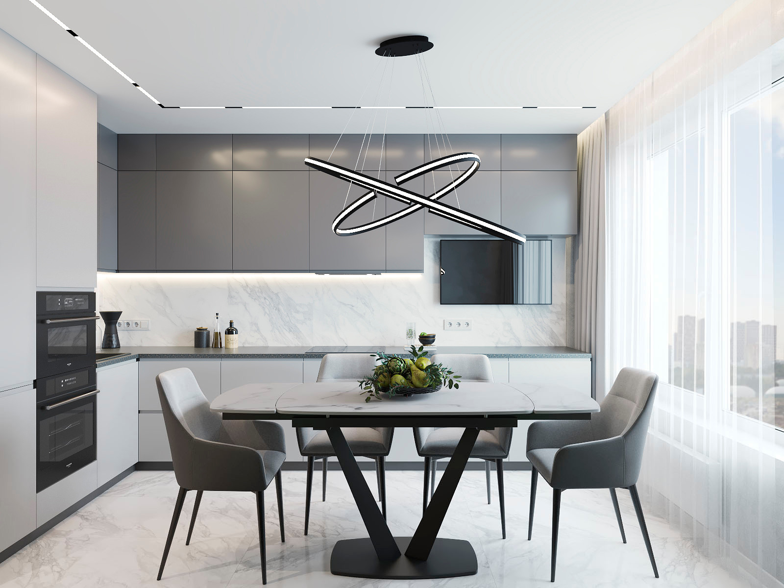 Дизайн интерьера квартиры 88 м.кв.