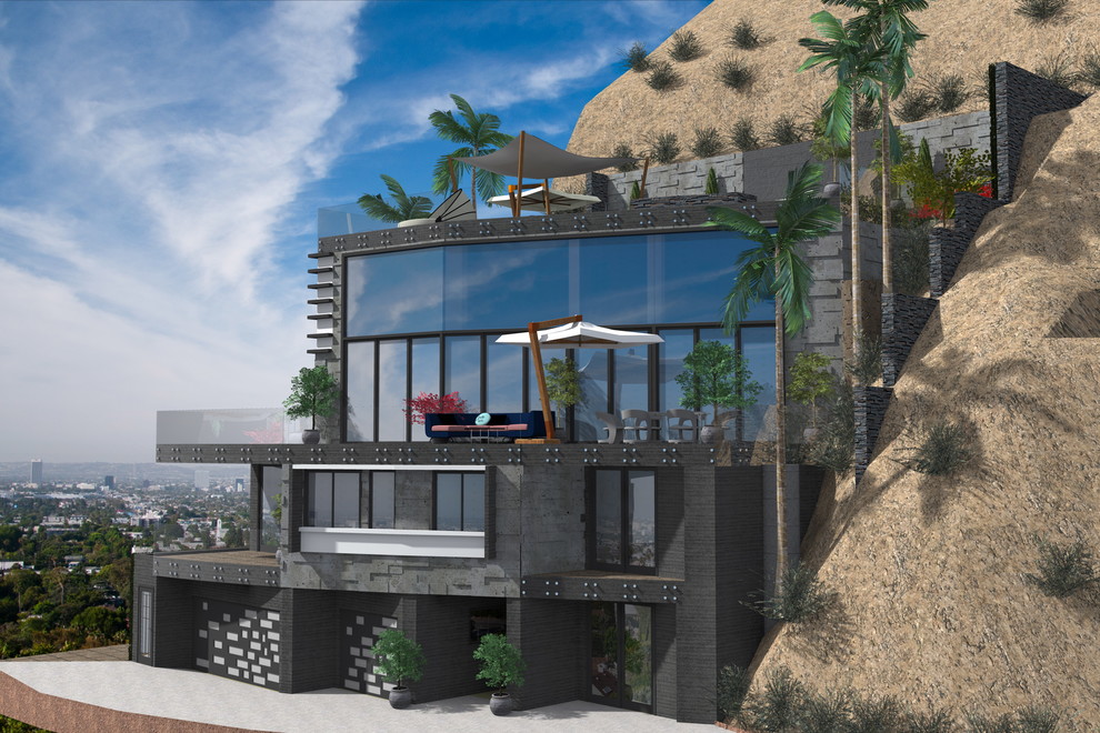 Голливудские Холмы - Лос Анджелес. Дом в современном стиле.