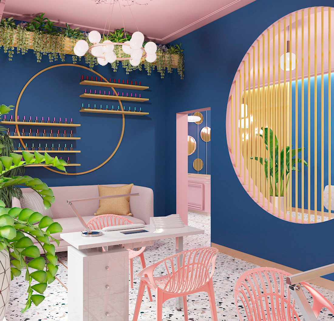 Дизайн парикмахерской + маникюрный кабинет