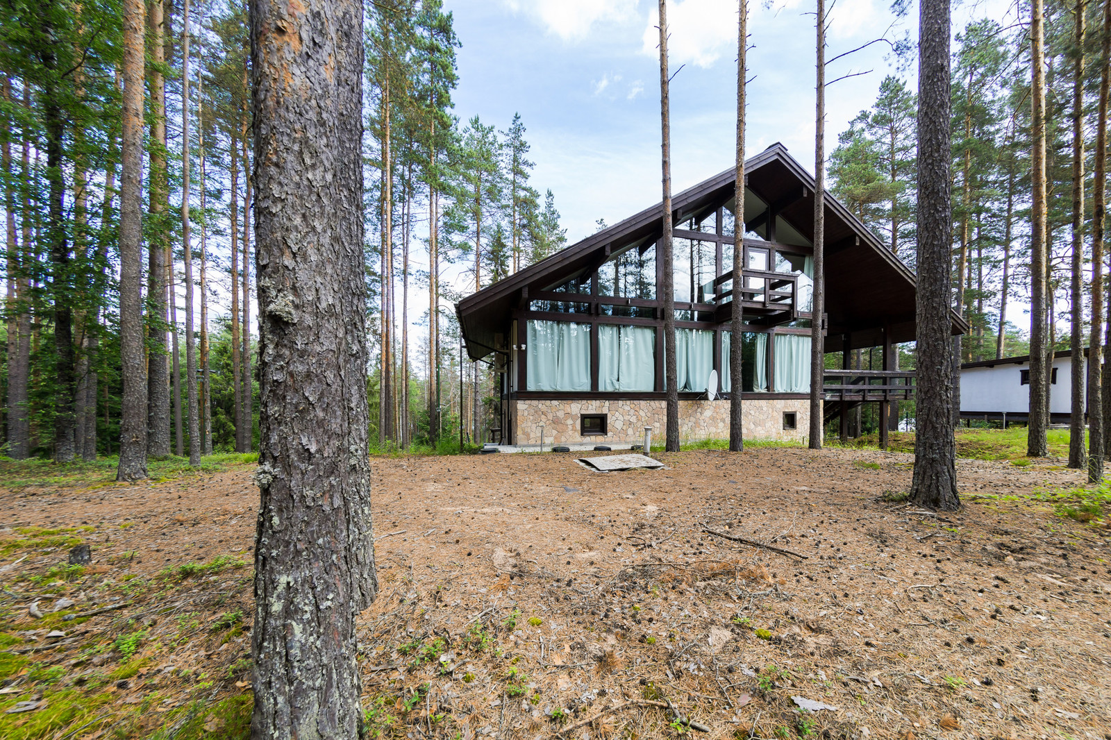 Стеклянный дом в лесу