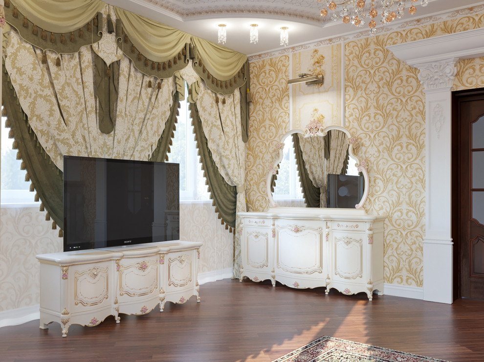 Классическая гостиная и кабинет в с.Ямном для семейной пары.