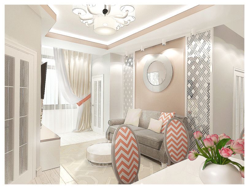 Обложка проекта: Гостиная. Проект "Пространство цвета Лета"